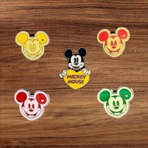 5 Mickey Mouse Disney Parks Trading Pins, Plus 2 Bonus Pins